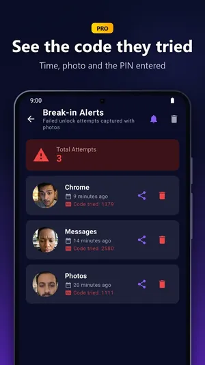 See the code they tried: Break-in Alerts (Pro)